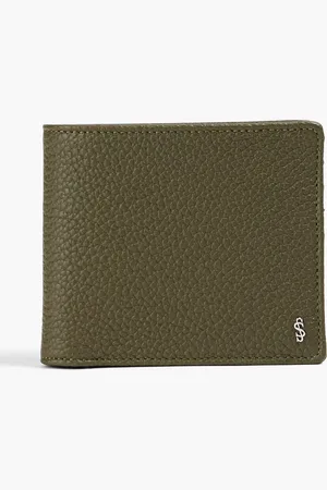 SERAPIAN Pebbled-leather wallet - Green - OneSize