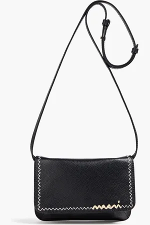 Marni Embroidered pebbled-leather cross-body bag - - OneSize