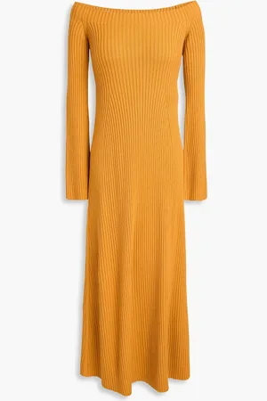 Chloé Ribbed wool and cashmere-blend maxi dress - Yellow - S
