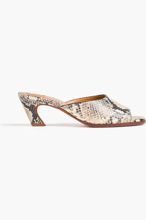 Chloé Oli snake-effect leather mules - - EU 39