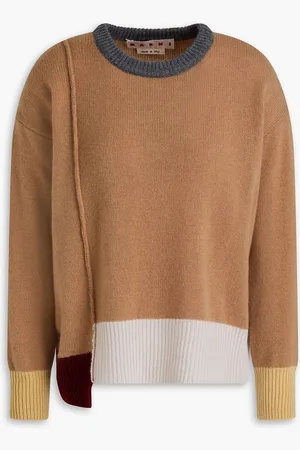 Marni Color-block cashmere sweater - Brown - IT 38