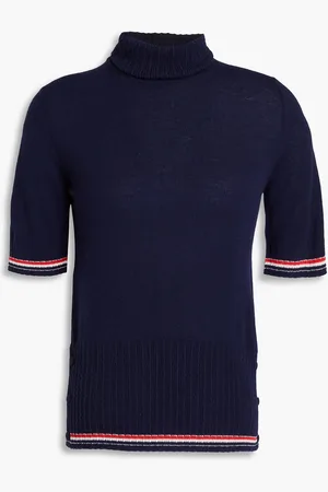 Thom Browne Cashmere turtleneck sweater - Blue - IT 38