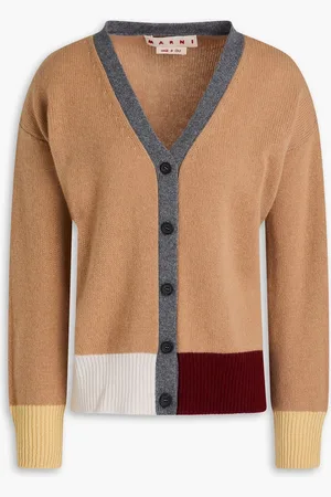 Marni Color-block cashmere cardigan - Brown - IT 46