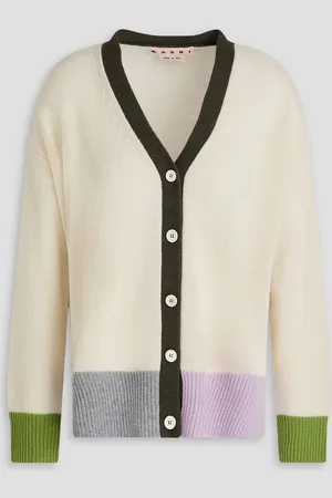 Marni Color-block cashmere cardigan - White - IT 42