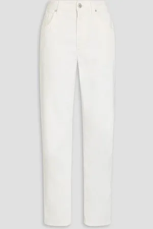 Brunello Cucinelli High-rise tapered jeans - White - IT 44