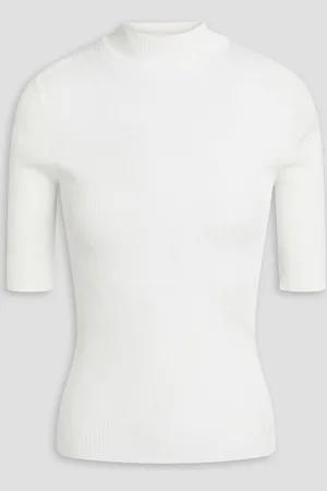 Tory Burch Ribbed-knit turtleneck top - - M