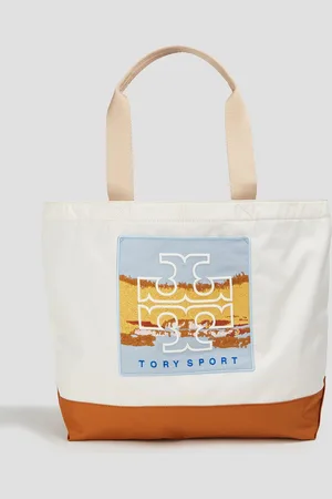 Tory Burch Appliquéd shell tote - White - OneSize