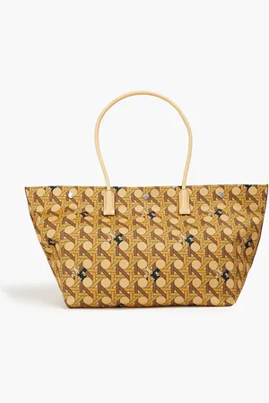 Tory Burch Printed twill tote - Yellow - OneSize