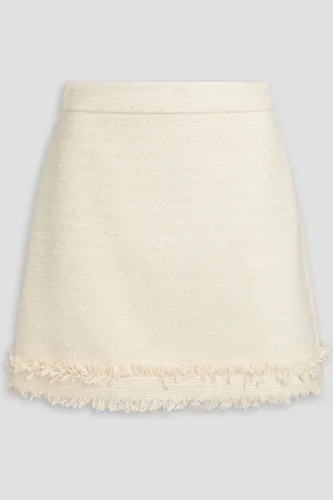 Tory Burch Cotton-blend tweed mini skirt - White - US 4