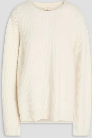 Tory Burch Ribbed cashmere sweater - White - M