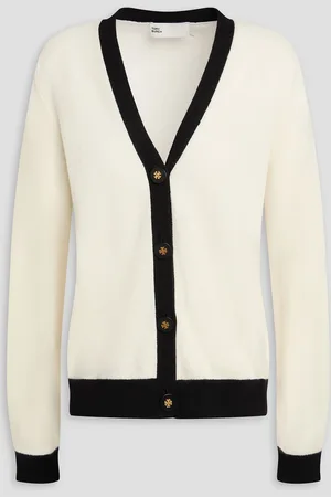 Tory Burch Two-tone cashmere cardigan - White - XXS
