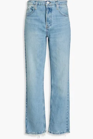 Frame The Slouchy Straight high-rise straight-leg jeans - Blue - 30