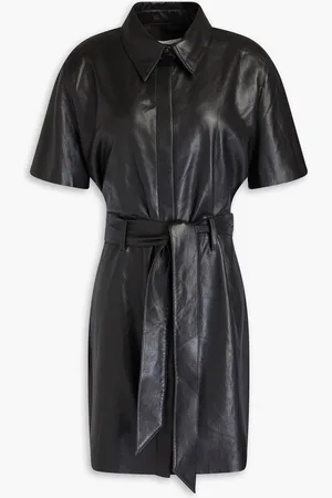 Nanushka Belted mini shirt dress - - XL