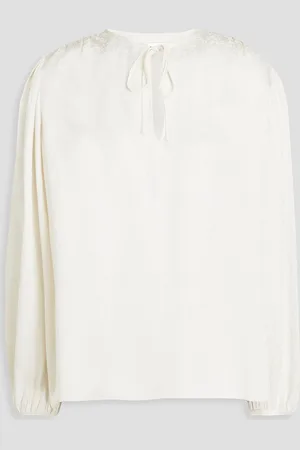 Frame Silk-jacquard top - White - L