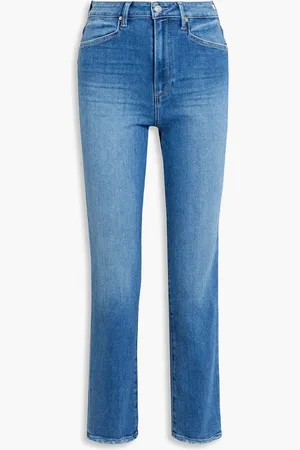 Paige Knockout Jolene Pockets high-rise straight-leg jeans - Blue - 27