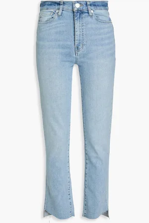 Frame Le High Straight cropped high-rise straight-leg jeans - Blue - 26