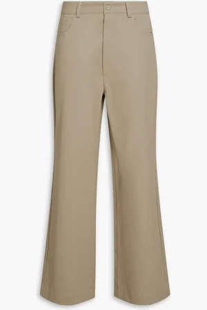 Nanushka Stretch-cotton twill wide-leg pants - Neutral - M