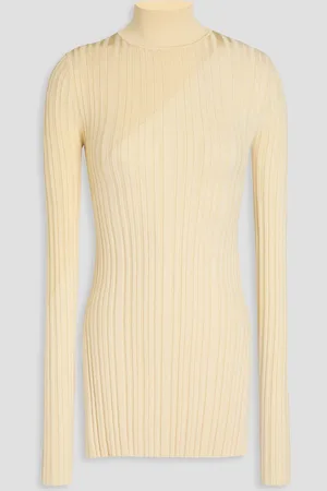 Nanushka Ribbed-knit turtleneck top - White - XS
