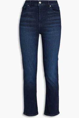Frame Le High Straight faded high-rise straight-leg jeans - Blue - 25
