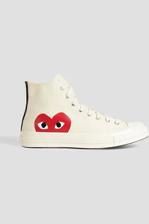 Comme des Garçons Chuck 70 printed canvas high-top sneakers - White - 12