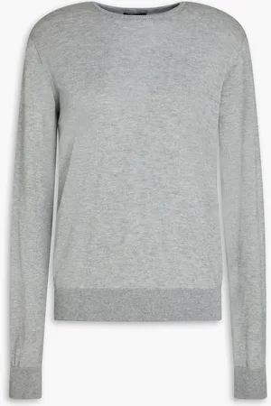 Giorgio Armani Cotton and cashmere-blend sweater - Gray - IT 42