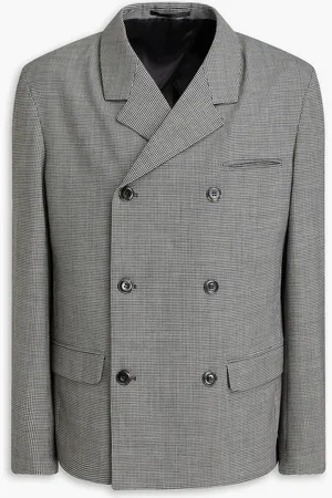 Nanushka Miles double-breasted houndstooth jacquard blazer - - IT 48