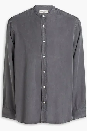 OFFICINE GENERALE Gaspard washed-Lyocell shirt - Gray - S