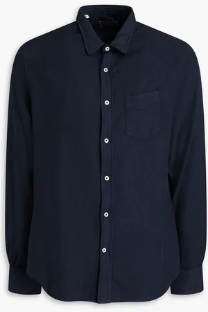 OFFICINE GENERALE Lipp cotton-twill shirt - Blue - M