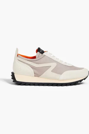 RAG&BONE Retro Runner Bomber suede and nylon sneakers - Neutral - EU 44