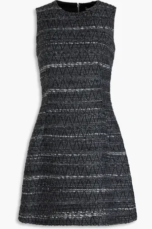 Dolce & Gabbana Metallic bouclé-tweed mini dress - Gray - IT 40
