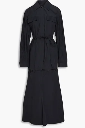 Nanushka Danielle convertible cotton-blend poplin maxi shirt dress - - XS