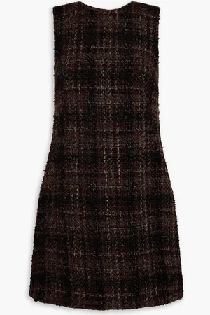 Dolce & Gabbana Bouclé-tweed mini dress - Brown - IT 46