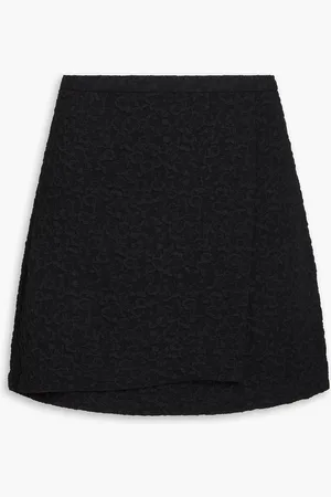 Ganni Wrap-effect jacquard mini skirt - - DE 42