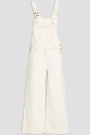 Ganni Cotton-drill overalls - White - DE 34