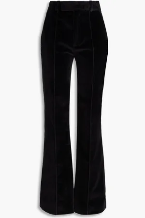 Frame Cotton-blend velvet straight-leg pants - - US 6