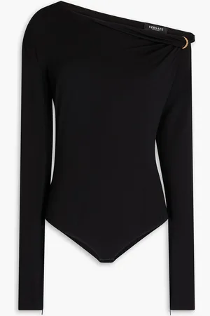 VERSACE Off-the-shoulder draped jersey bodysuit - - IT 48