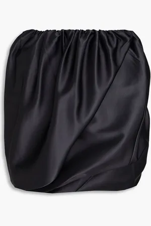 Ganni Gathered mikado mini skirt - - DE 38