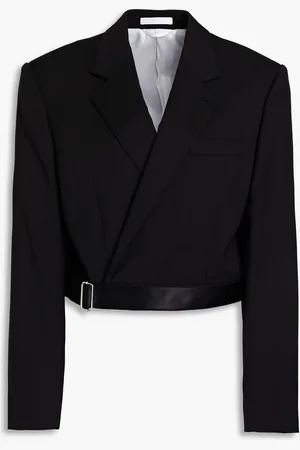 Helmut Lang Cropped wool blazer - - US 8