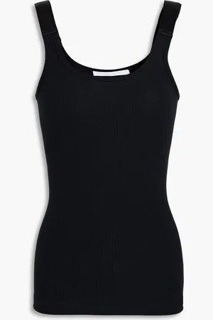 Helmut Lang Ribbed stretch-modal jersey tank - - XL