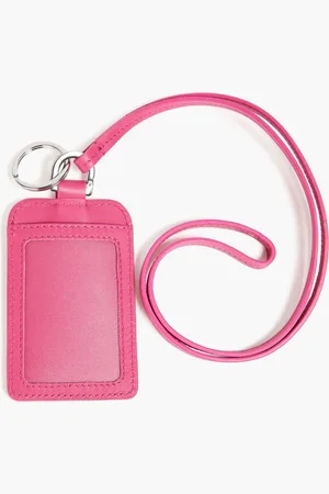 Maison Kitsuné Leather cardholder - Pink - OneSize
