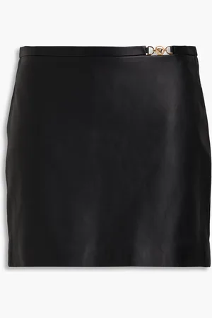 VERSACE Leather mini skirt - - IT 40