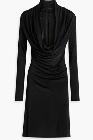 Helmut Lang Draped stretch-satin dress - - XS