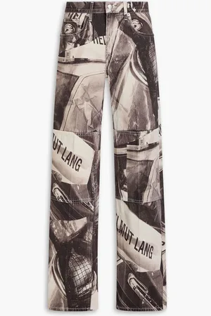 Helmut Lang Printed high-rise straight-leg jeans - Gray - 24