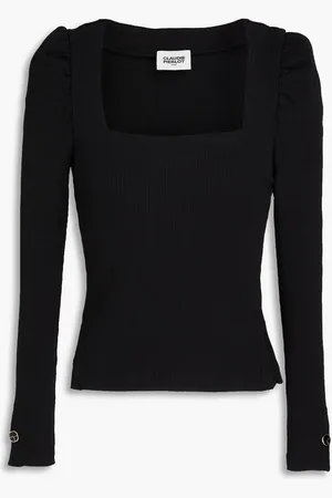Claudie Pierlot Ribbed jersey top - - 1