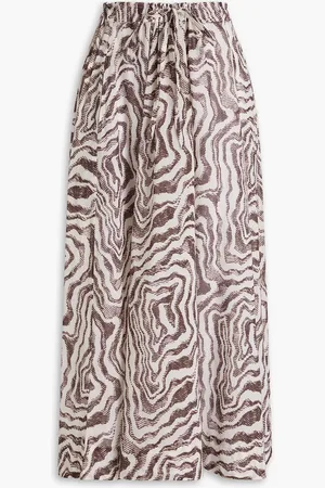 Ganni Printed cotton midi skirt - Brown - XXS/XS