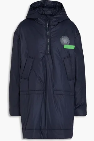 Ganni Shell hooded jacket - Blue - S/M