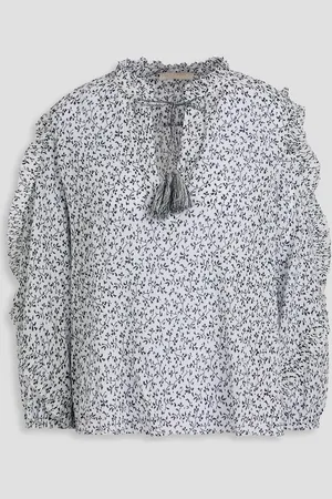 ULLA JOHNSON Lillian floral-print cotton-crepon blouse - - US 2