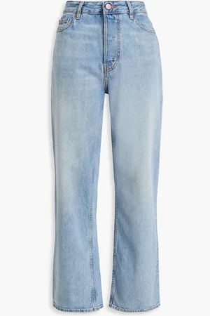 Ganni Faded high-rise straight-leg jeans - Blue - 32W-32L