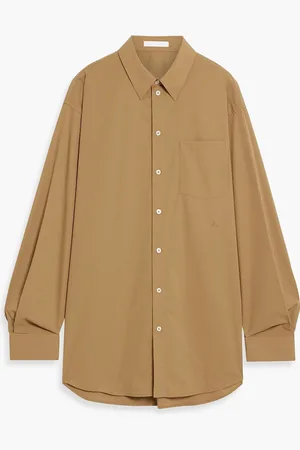 Helmut Lang Oversized cotton-poplin shirt - Brown - S
