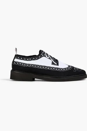 Thom Browne Jacquard-knit brogues - - EU 36